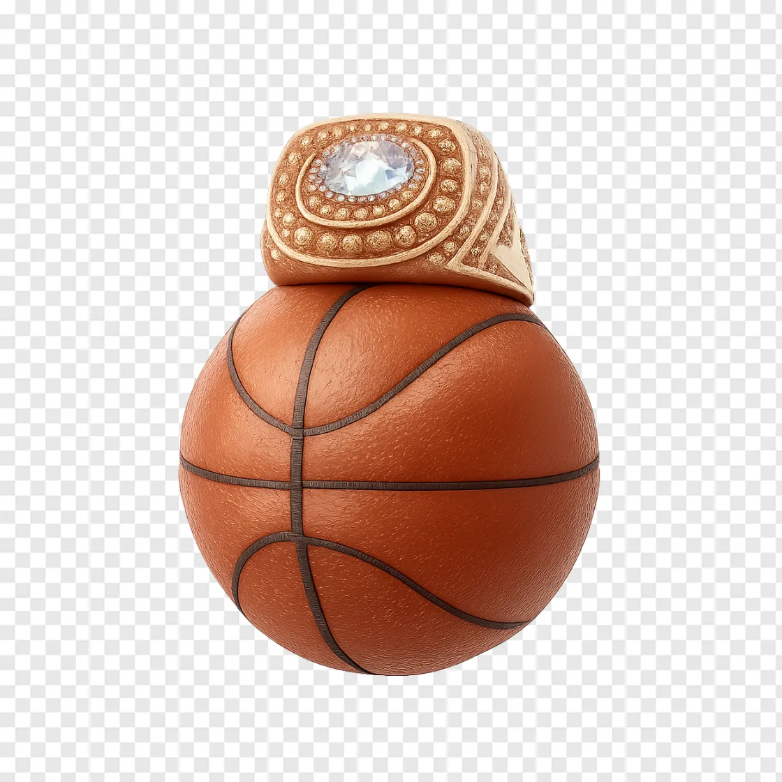 Basketball With Championship Ring PNG