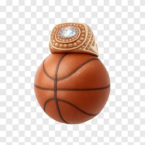 Basketball With Championship Ring PNG