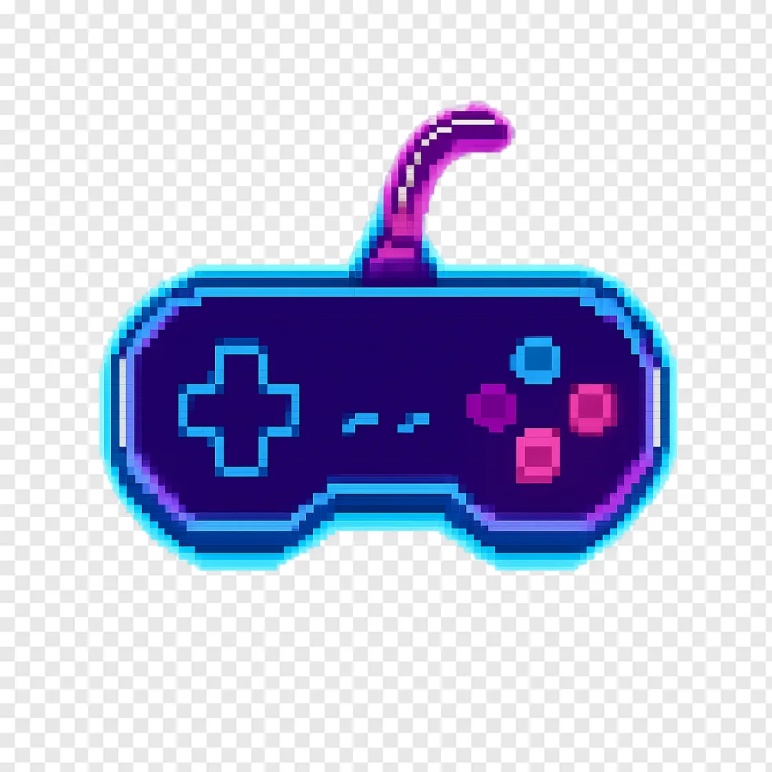 Retro Game Controller PNG Transparent Background
