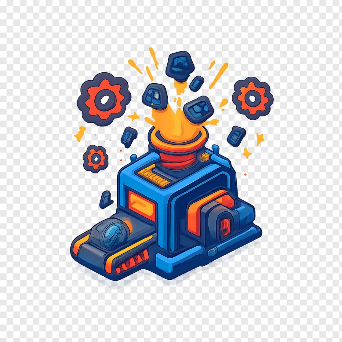 Ore Factory Explosion PNG Graphic