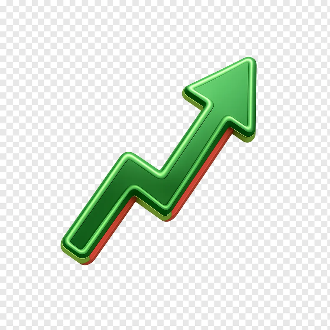 Stock Market Chart Arrow PNG Graphic