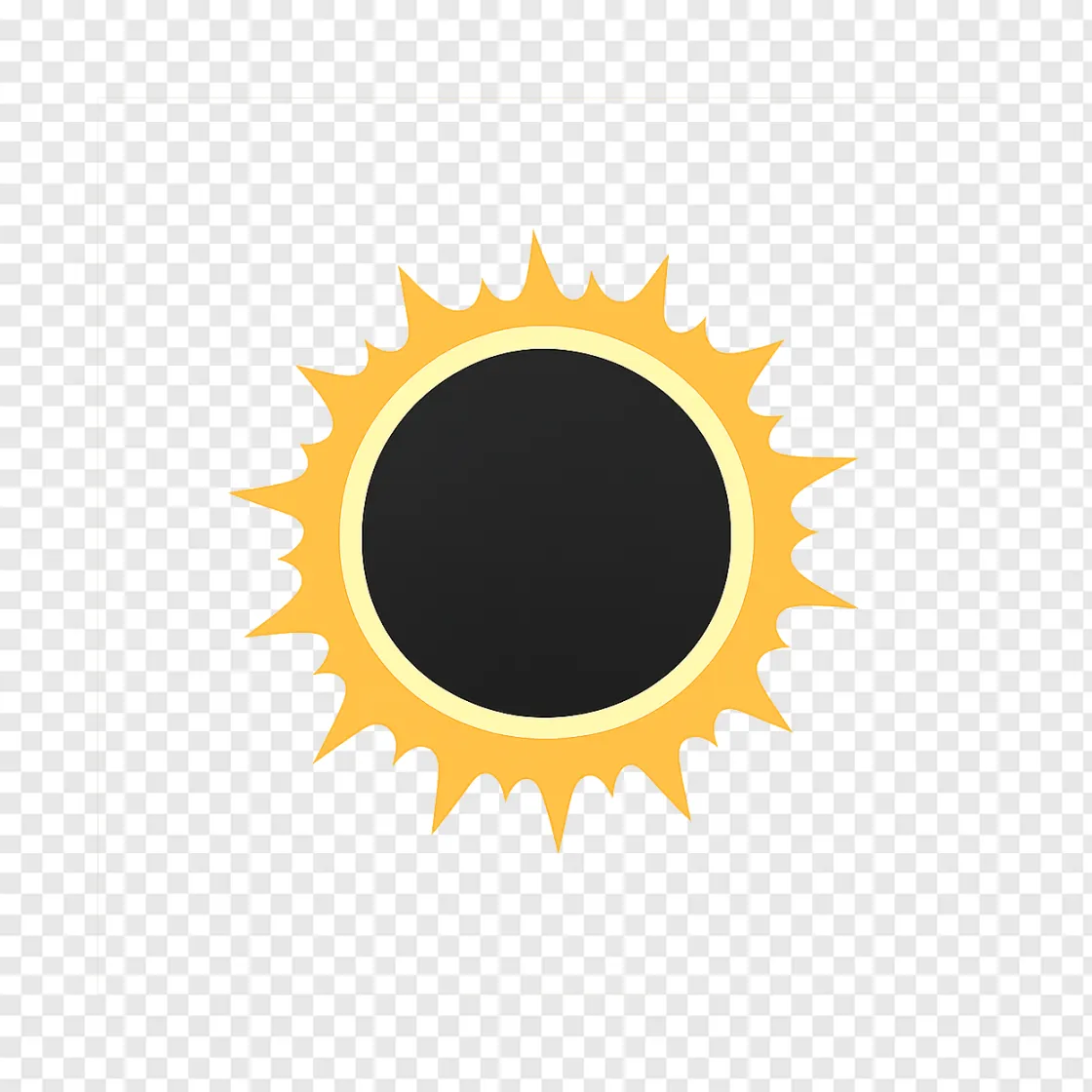 Solar Eclipse PNG Transparent Image For Design