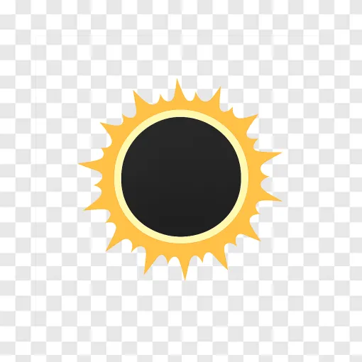 Solar Eclipse PNG Transparent Image For Design