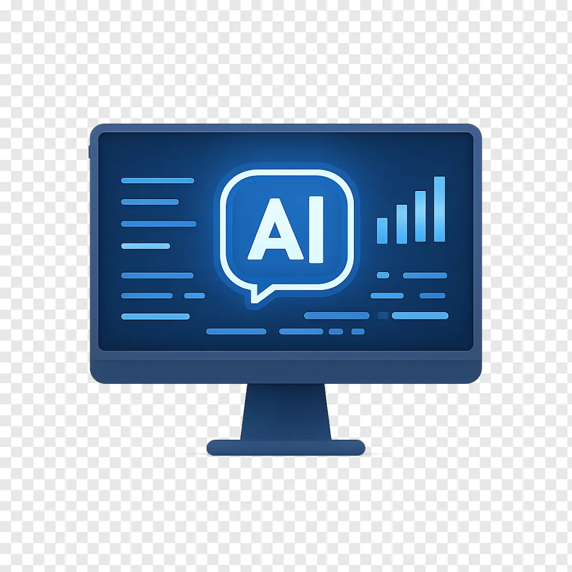 AI Desktop App Interface PNG Vector