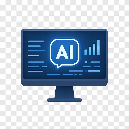 AI Desktop App Interface PNG Vector