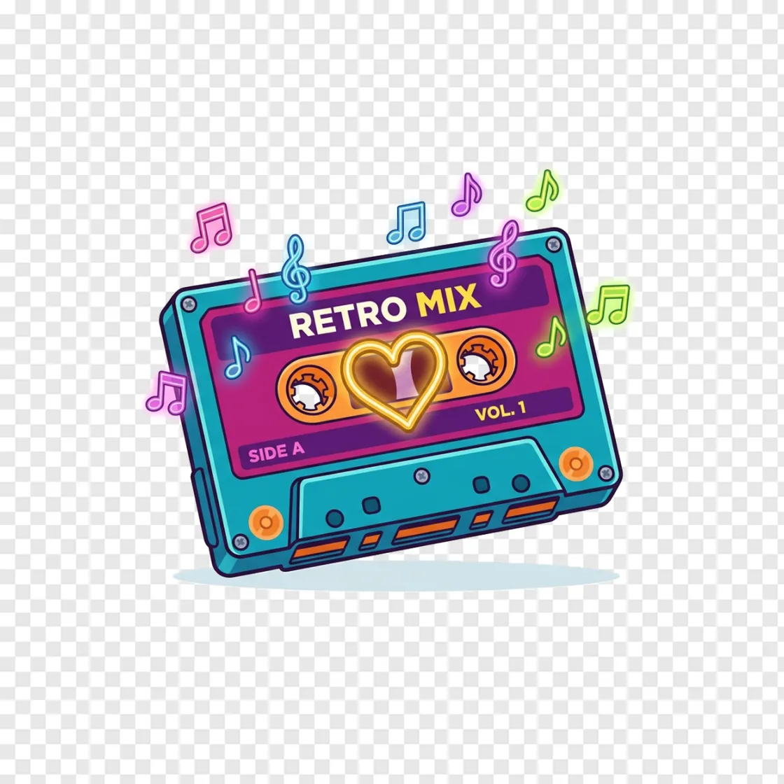 Quién Como Tú Retro Music Cassette PNG