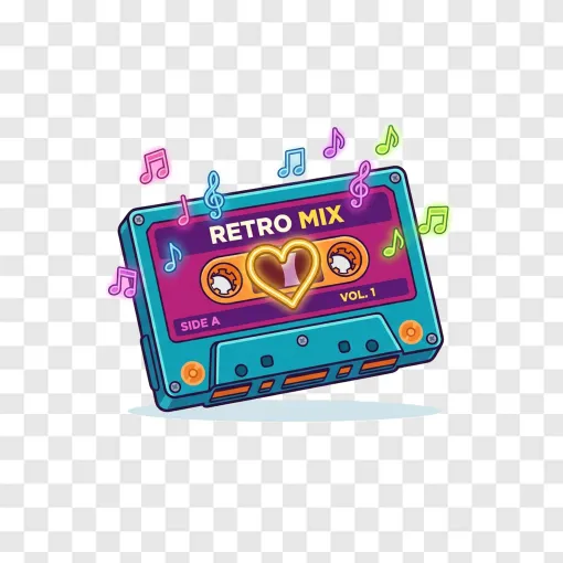 Quién Como Tú Retro Music Cassette PNG