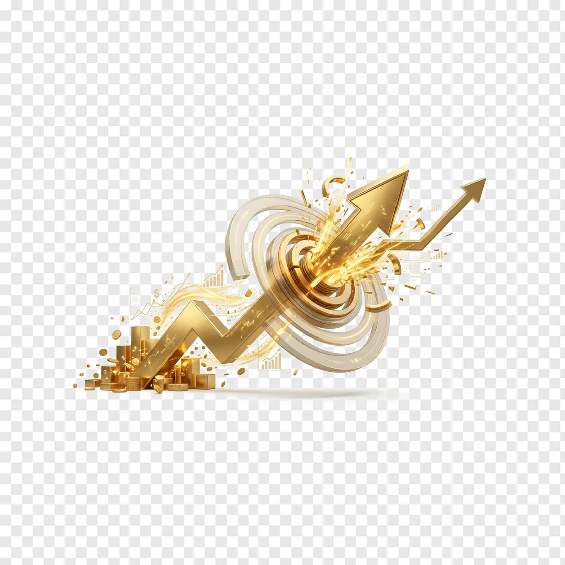 Stock Market Growth Arrow PNG Image