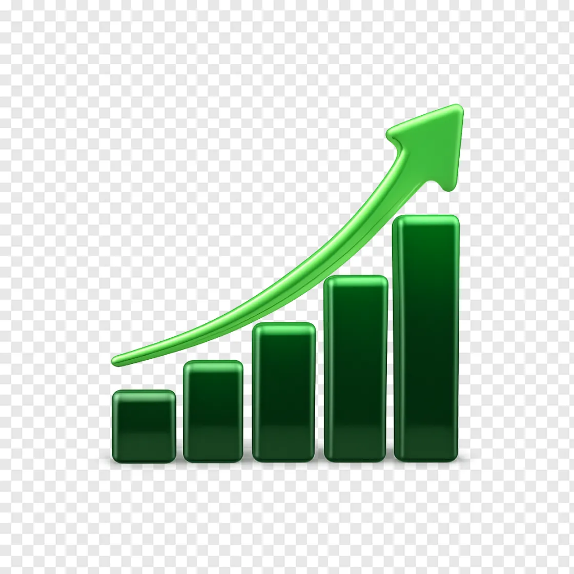 Stock Market Upward Chart PNG Transparent Background