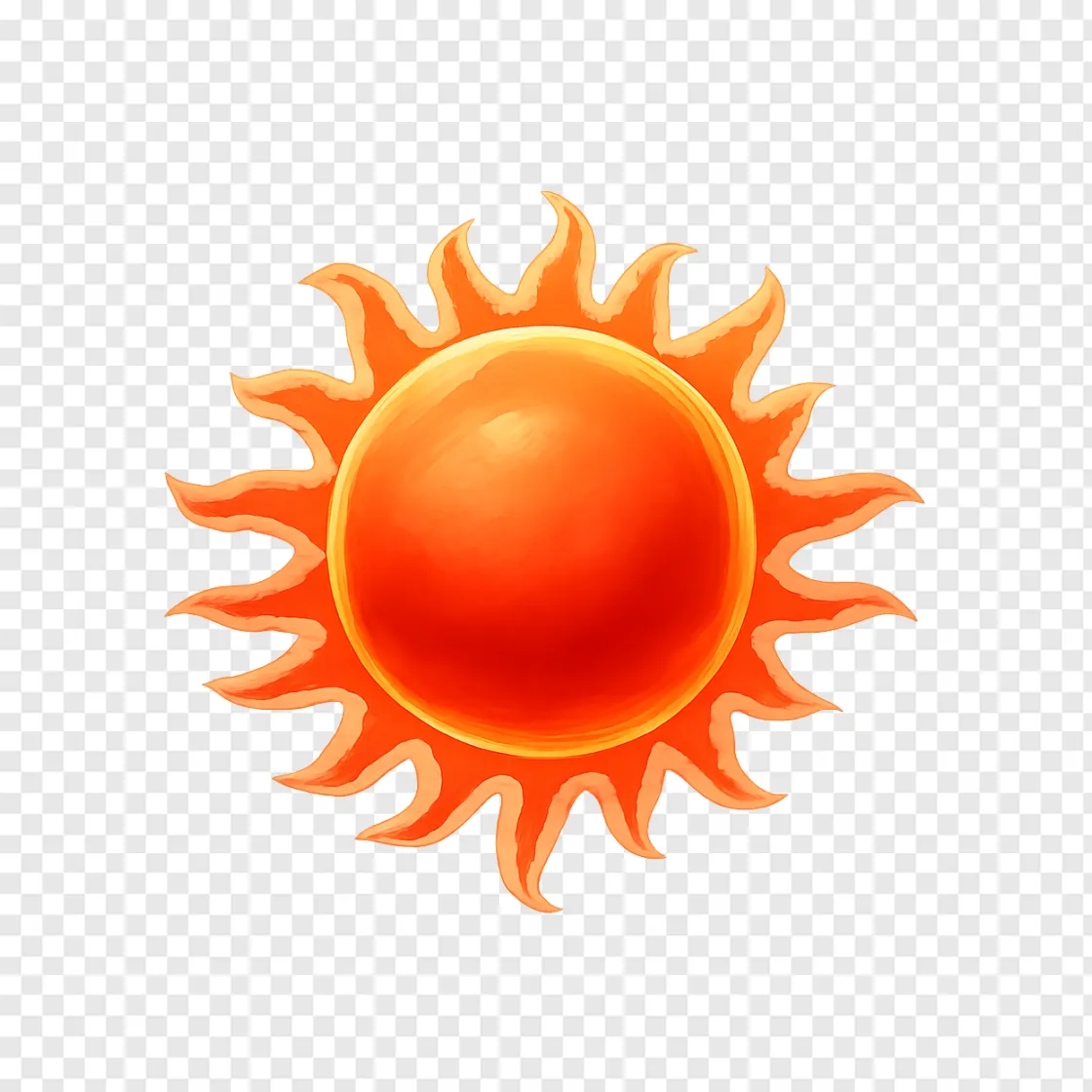 Heat Wave Weather Element PNG Graphic