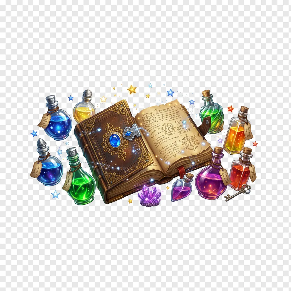 Magic Spell Book PNG Transparent Background