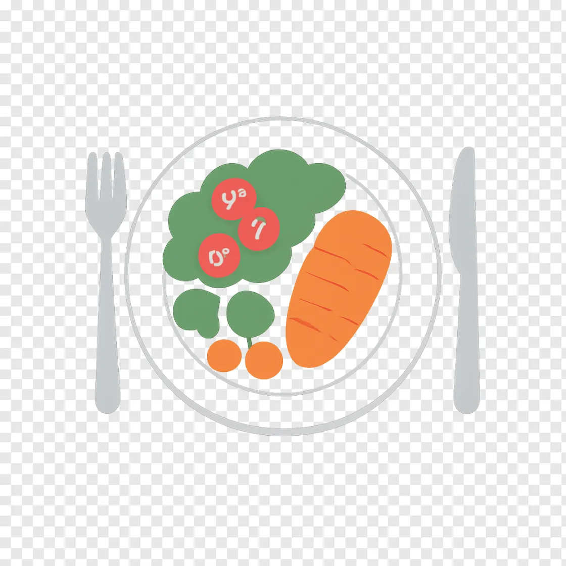 Dinner Plate PNG Clipart For Healthy Eating Designs
