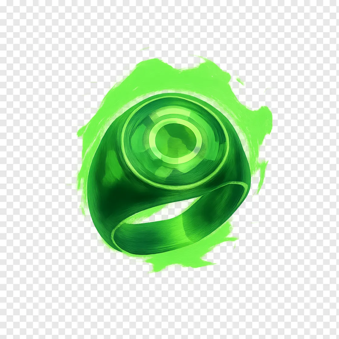 Green Lantern Ring PNG Transparent Background