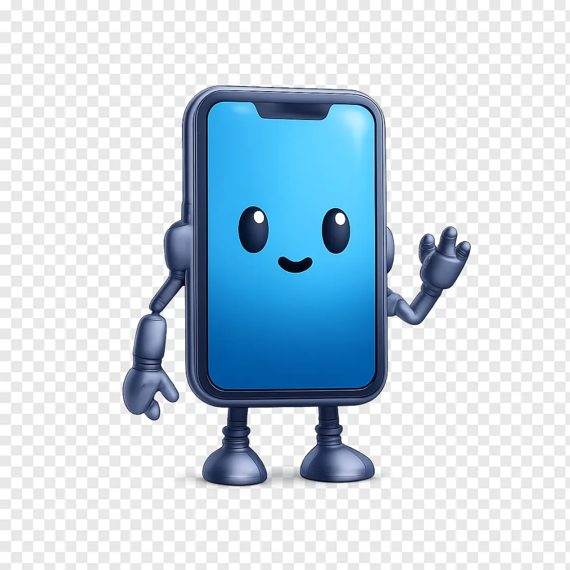 Robot Phone PNG Transparent Image
