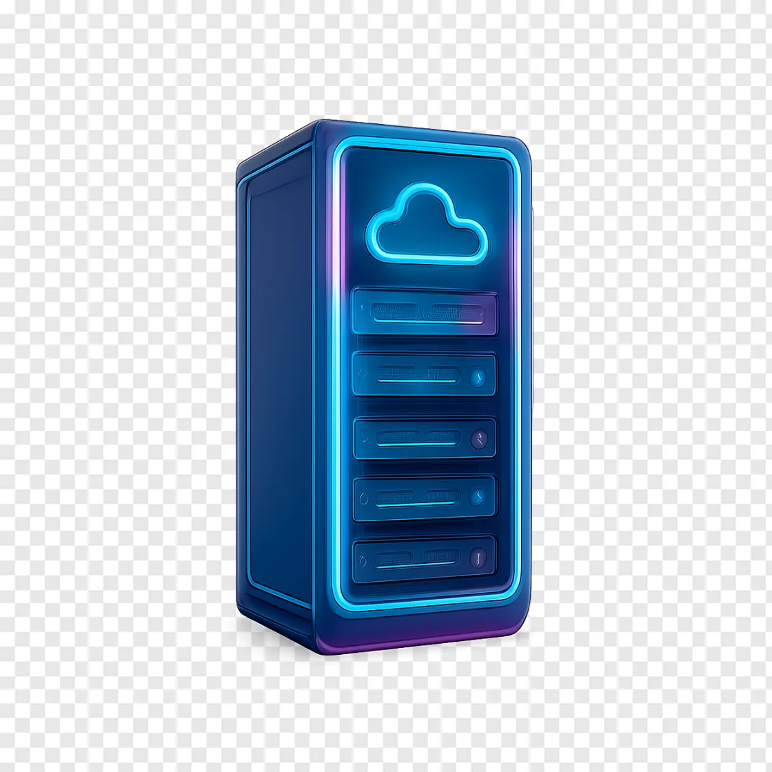 High-Tech Cloud Server Rack PNG Image For Tech Designs
