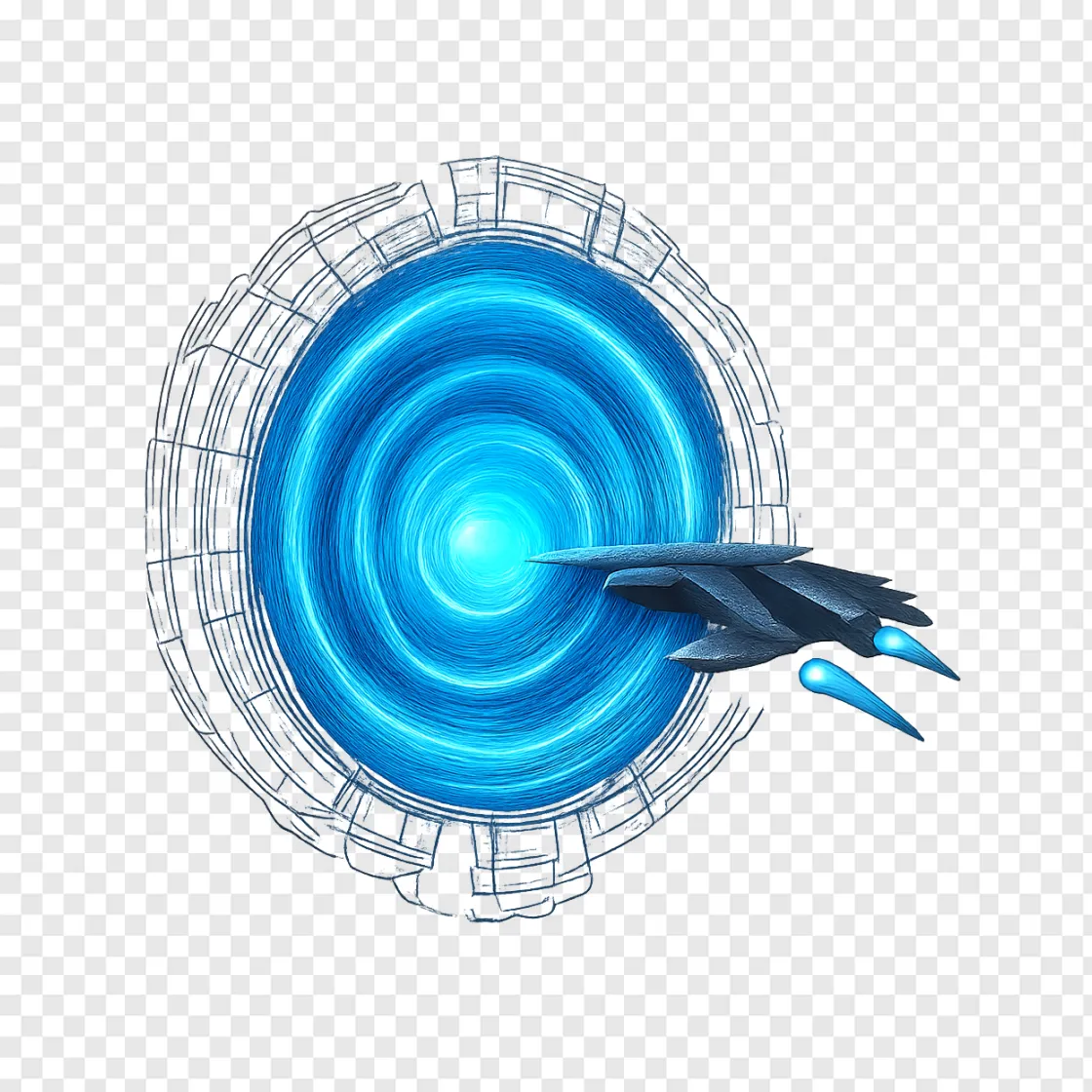 Sci-Fi Gateway Portal PNG Transparent Background