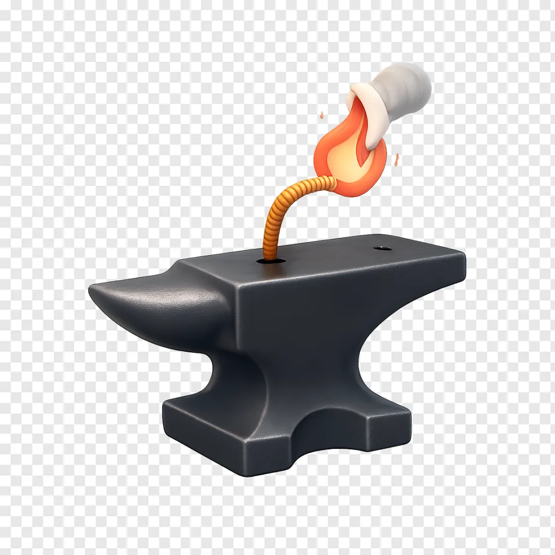 Classic Acme Anvil PNG Transparent Background