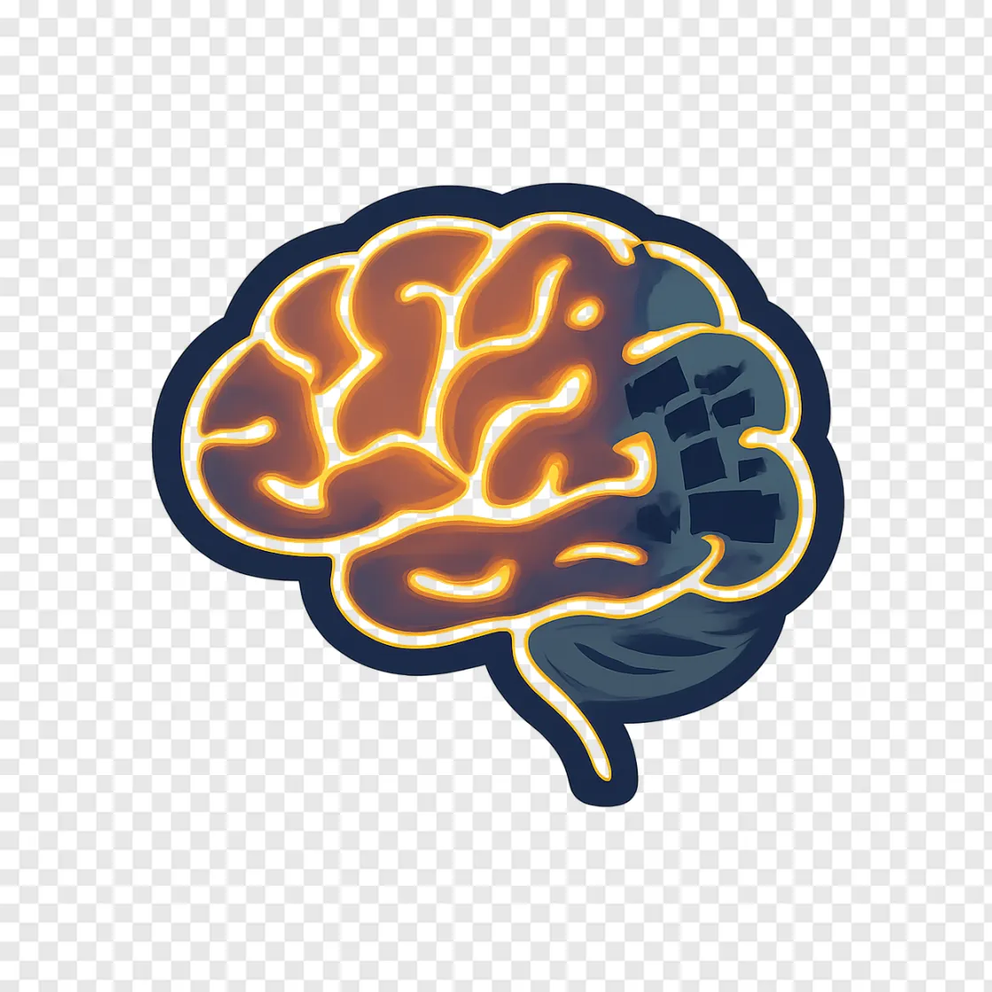 Human Brain Memory PNG Graphic For Medical & Health Designs