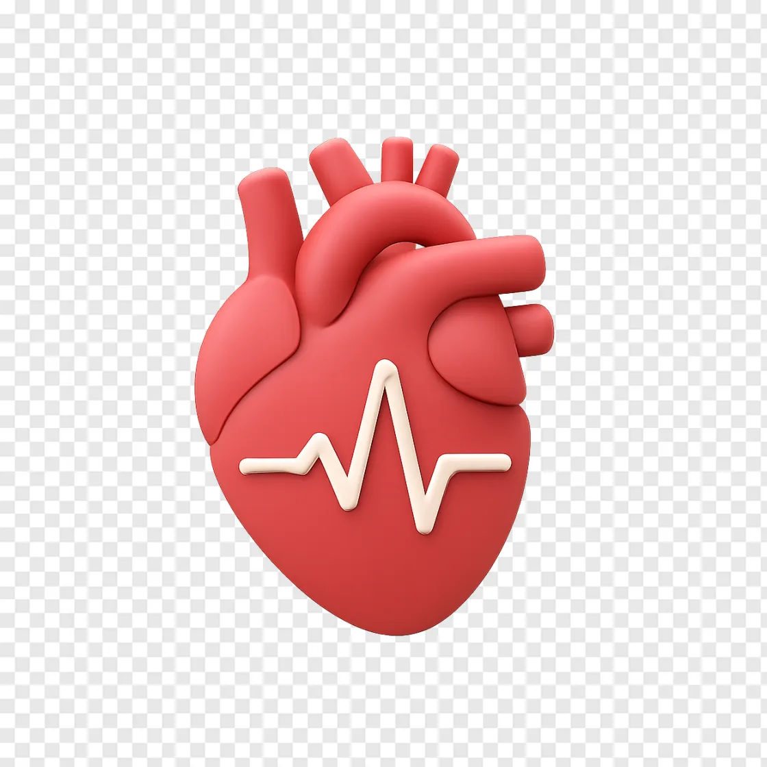 Heart Health PNG: Medical Icon Transparent Background
