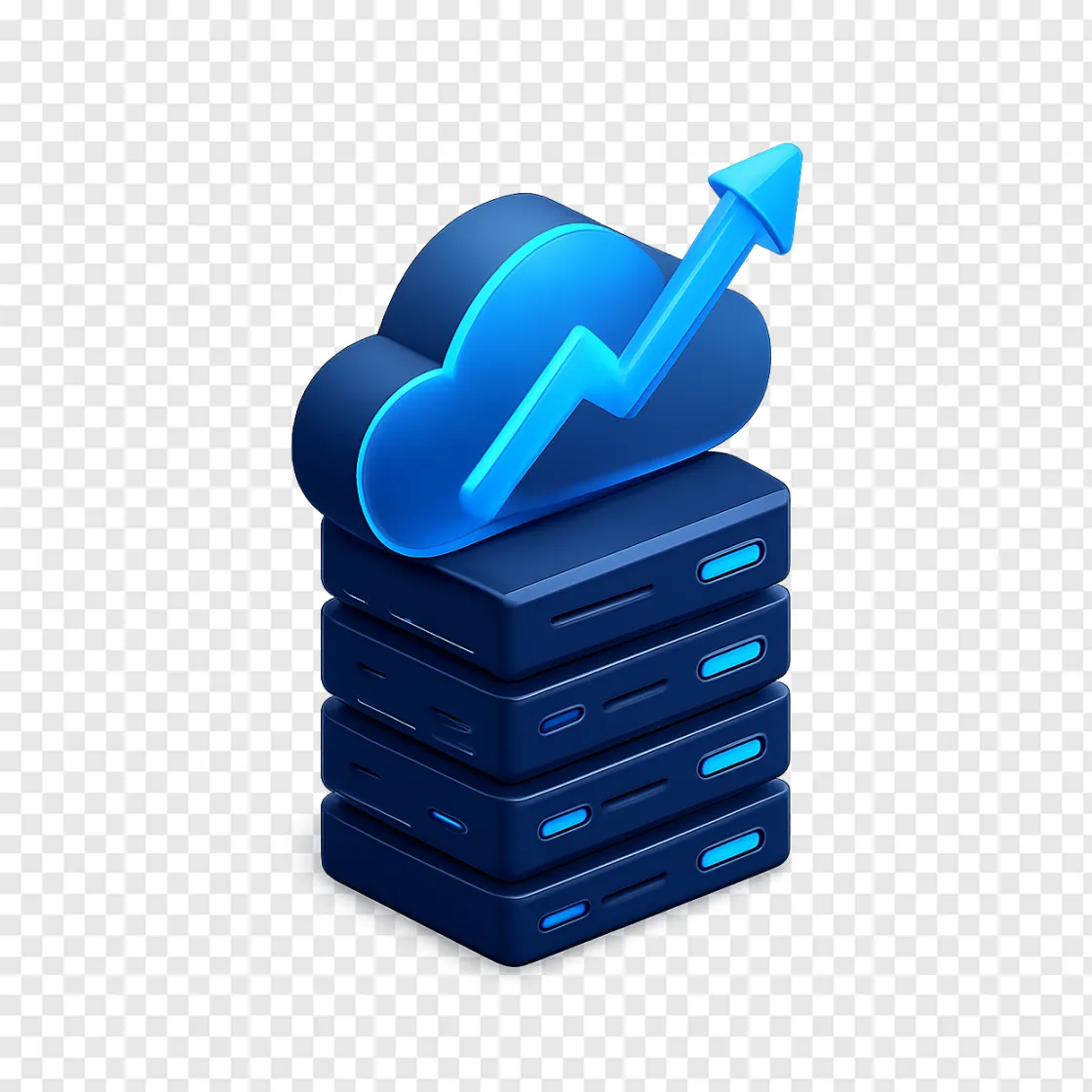 Cloud Computing Server Growth PNG Image For Tech Presentations
