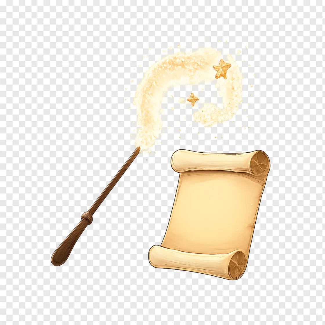 Magical Wizard Wand PNG Transparent Background