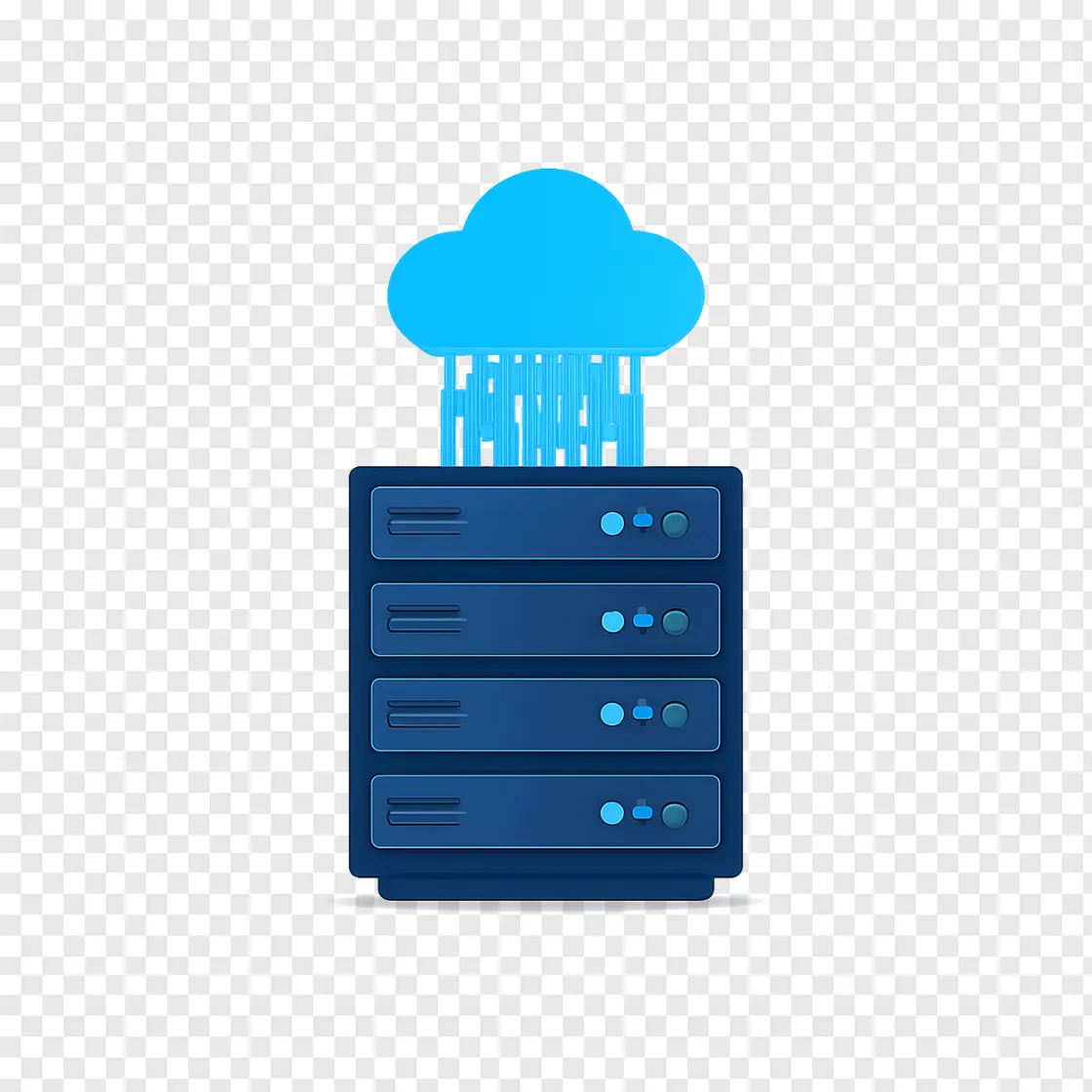 Cloud Server Infrastructure PNG Transparent Image