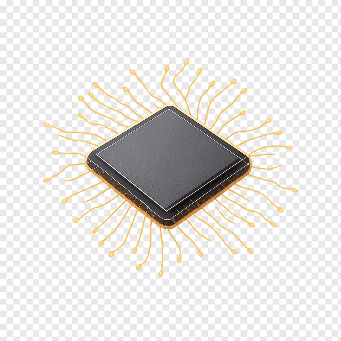 Computer CPU Microchip PNG Image