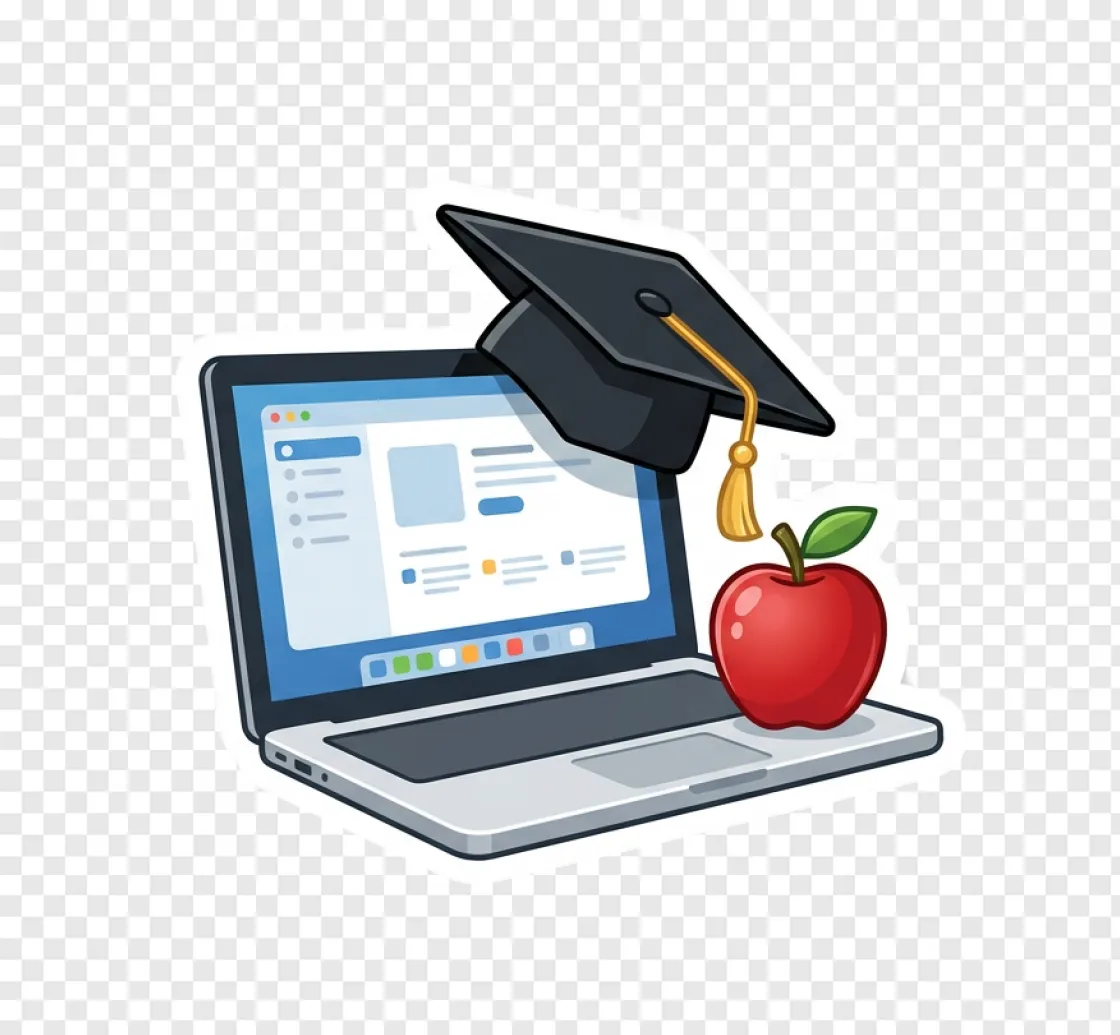 Back To School Laptop PNG Transparent Image
