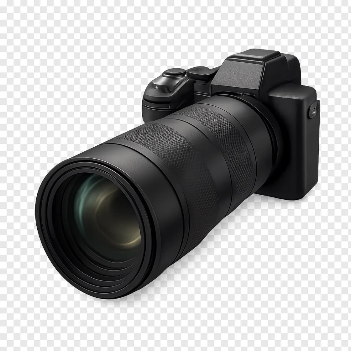 Professional Mirrorless Camera PNG Isolated Image