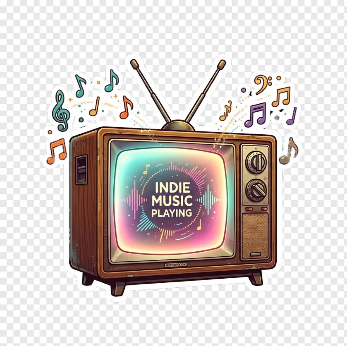 Indie Music Vintage TV PNG