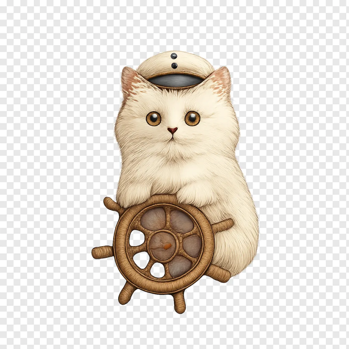 Cute Sailor Cat PNG Image For Free Download