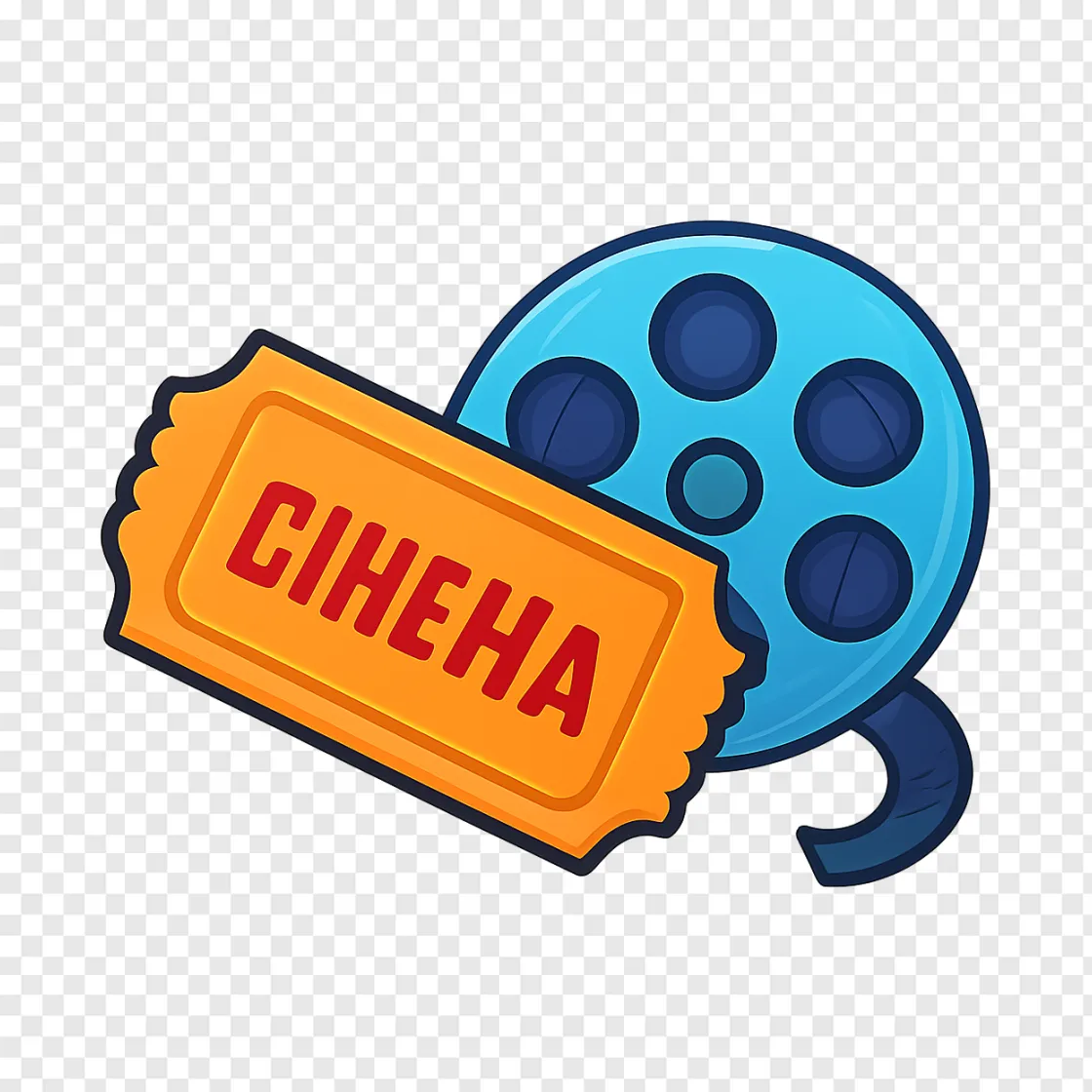 Cinema Ticket And Film Reel PNG Transparent Background