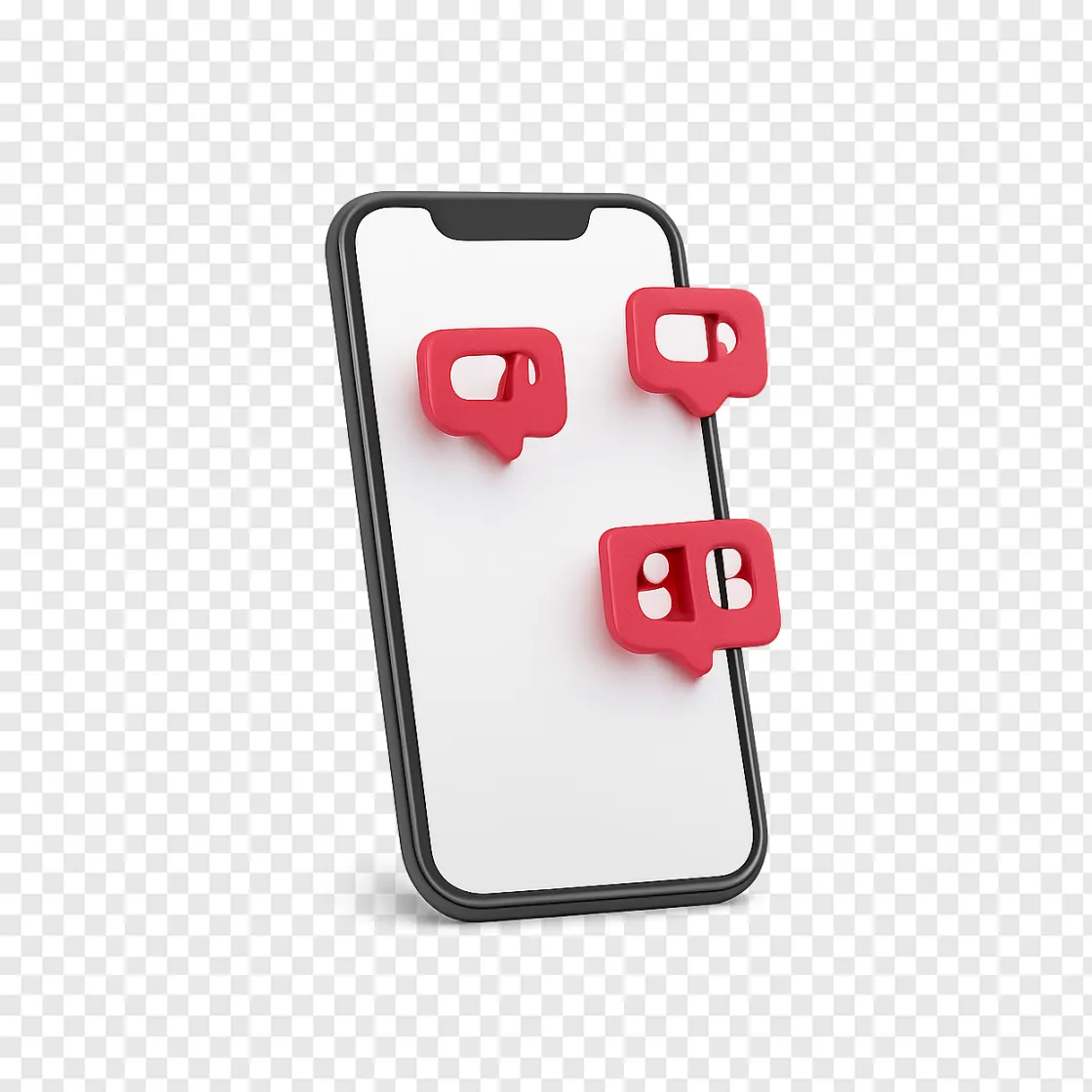 Social Media Addiction Concept PNG For Digital Wellness Designs