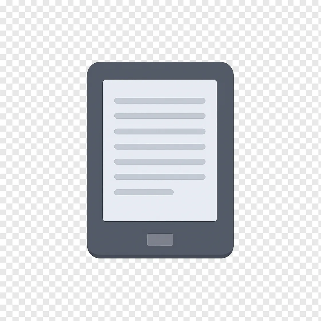 Small E-Reader PNG Image For Digital Reading Concepts
