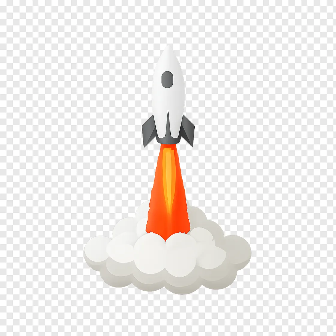Space Rocket Launch PNG Transparent Image