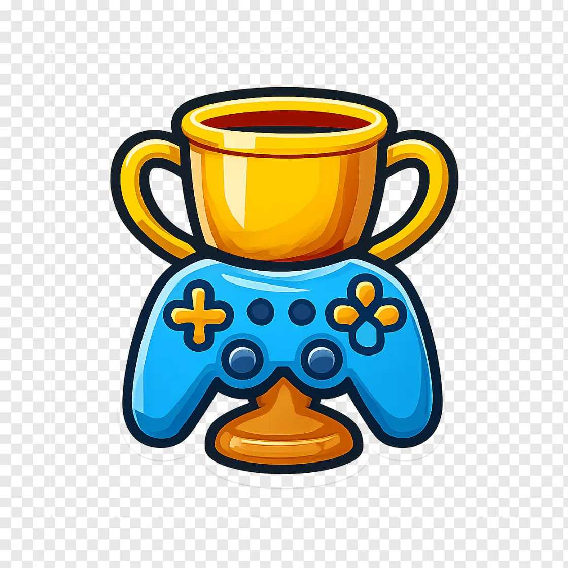 Gaming Controller Esports Trophy PNG Free Download