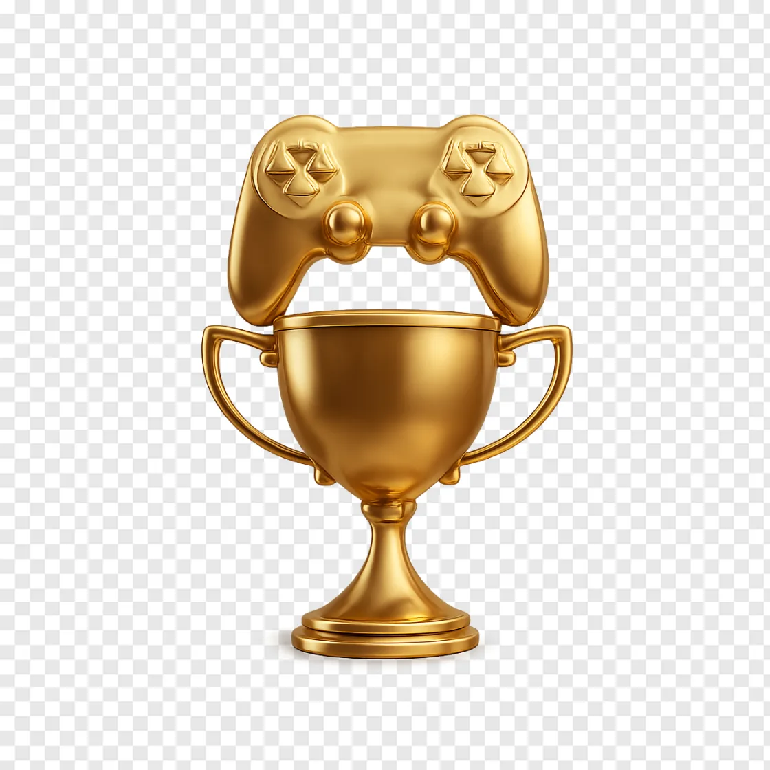 Esports Gaming Trophy PNG Transparent Background