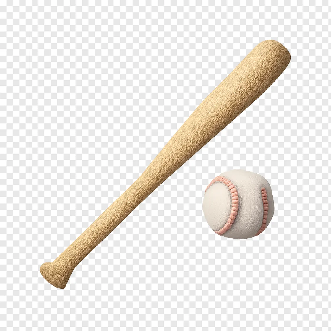 Baseball Bat And Ball PNG Clipart For Sports Design