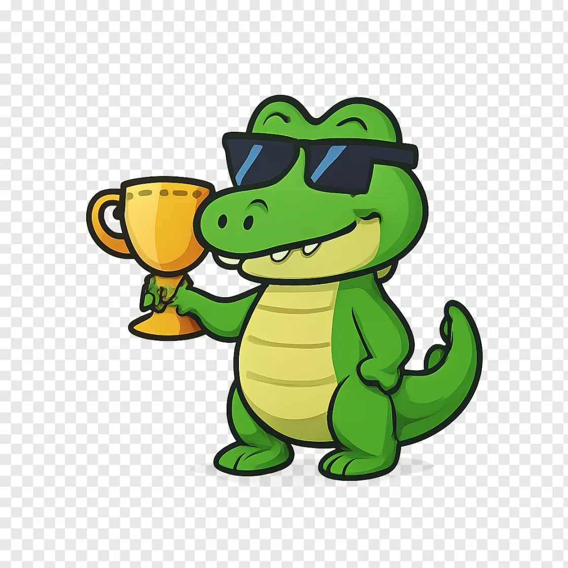 Cute Cartoon Crocodile PNG Image For Fun Challenges