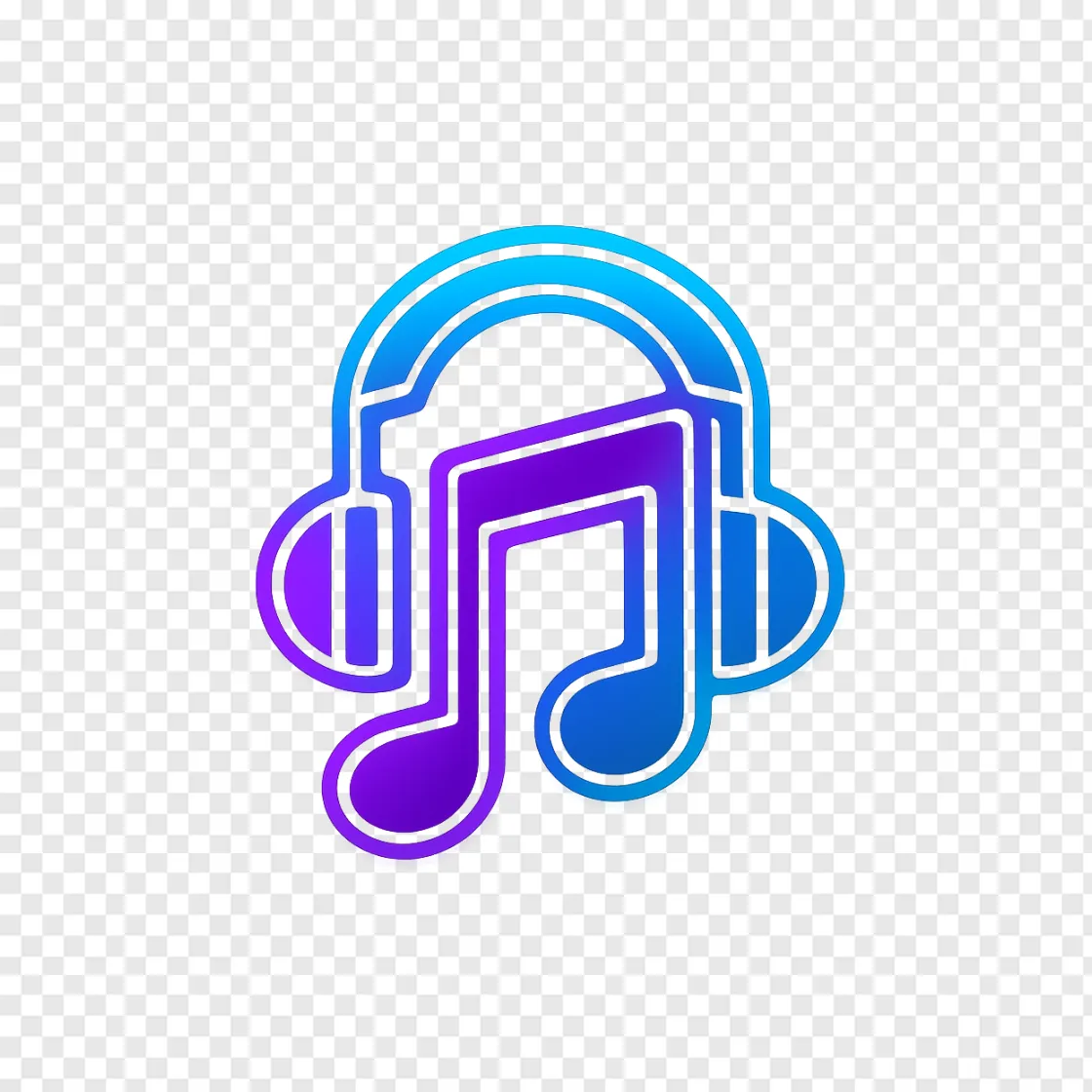 Neon Music Note PNG Transparent Background