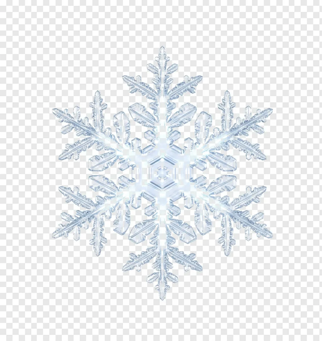 Ice Crystal Snowflake PNG