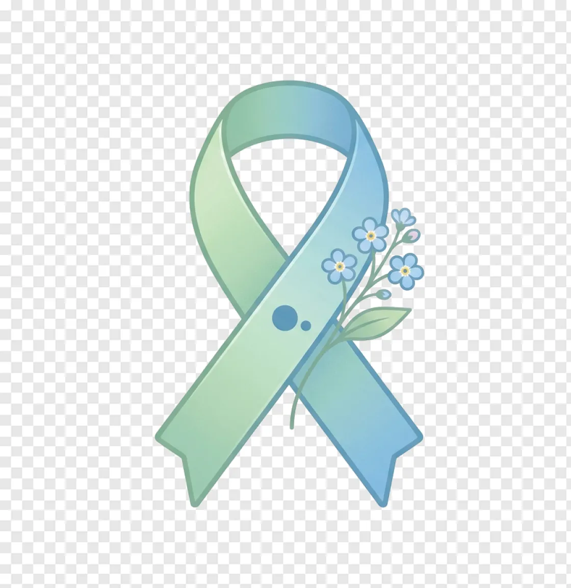 Postpartum Mental Health Awareness Ribbon PNG