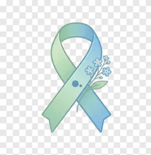 Postpartum Mental Health Awareness Ribbon PNG