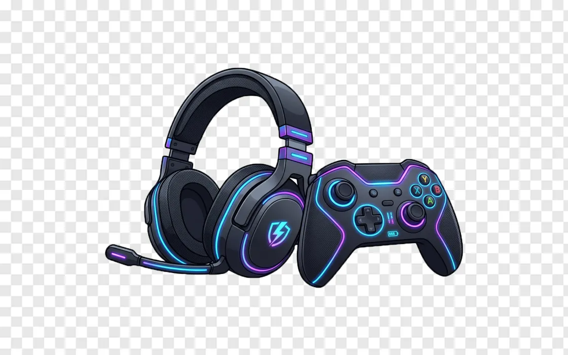 Gaming Headset PNG Transparent Image