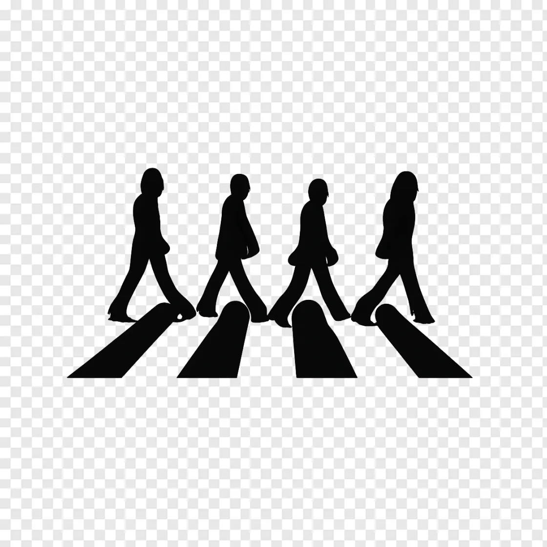 Abbey Road Silhouette PNG Vector Graphic
