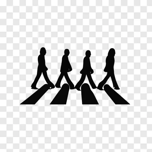 Abbey Road Silhouette PNG Vector Graphic
