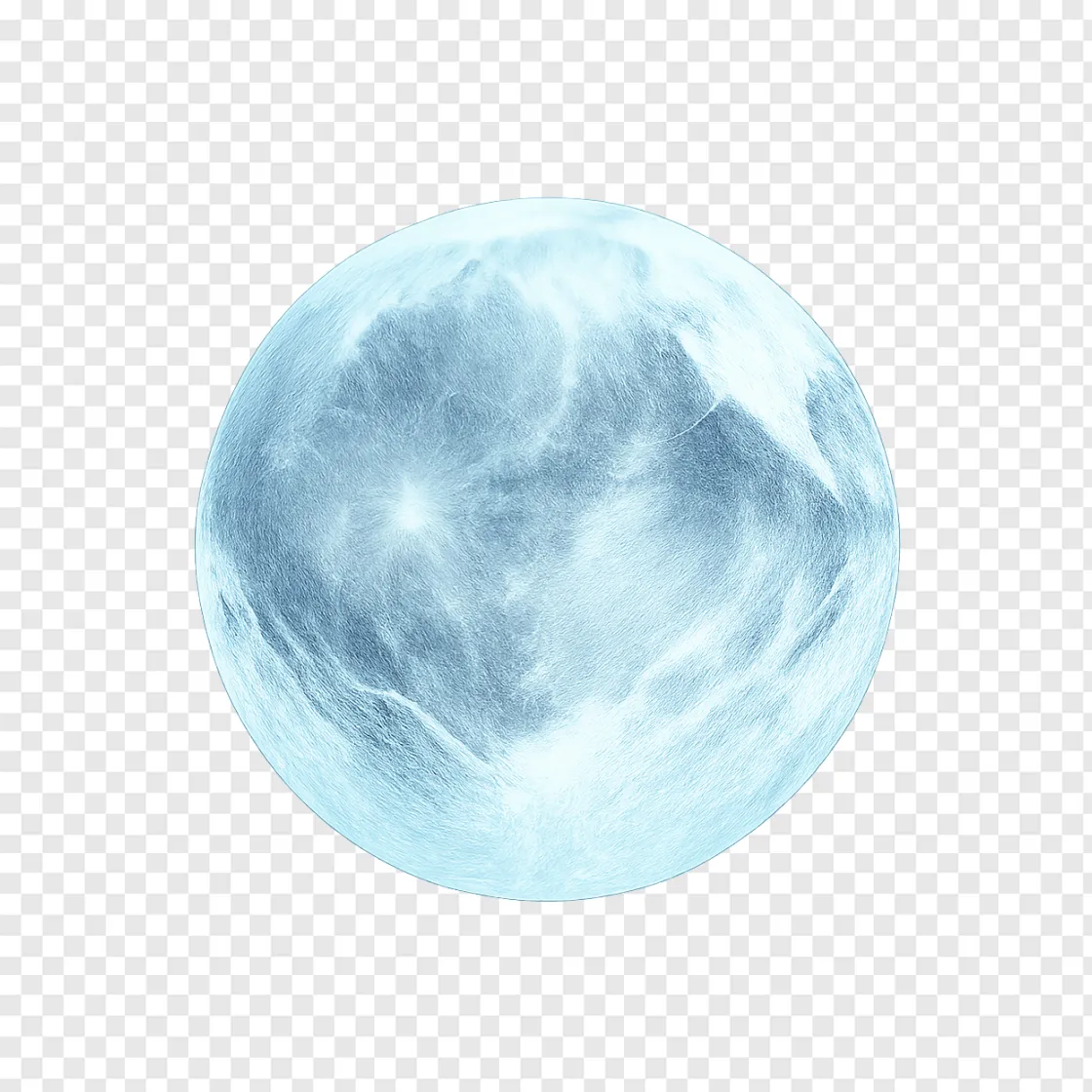 Detailed Moon Map PNG For Space & Science Designs