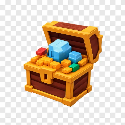 Minecraft Treasure Chest PNG Asset