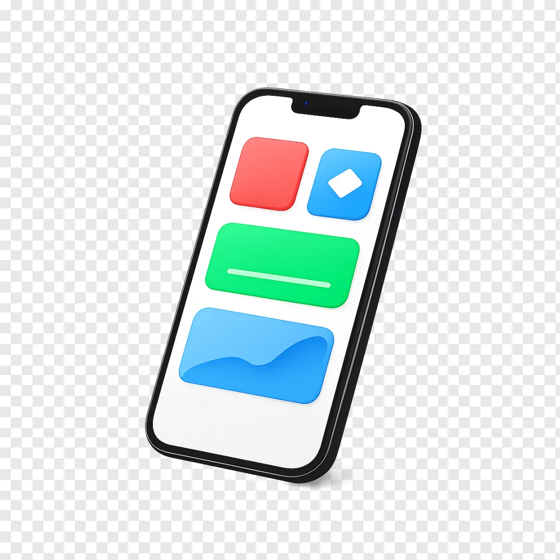 Modern Smartphone UI PNG Image For Tech Designs