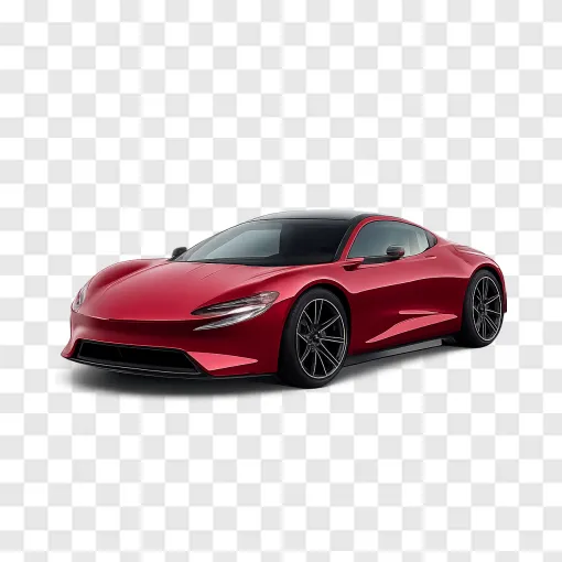 Futuristic Electric Supercar PNG Image